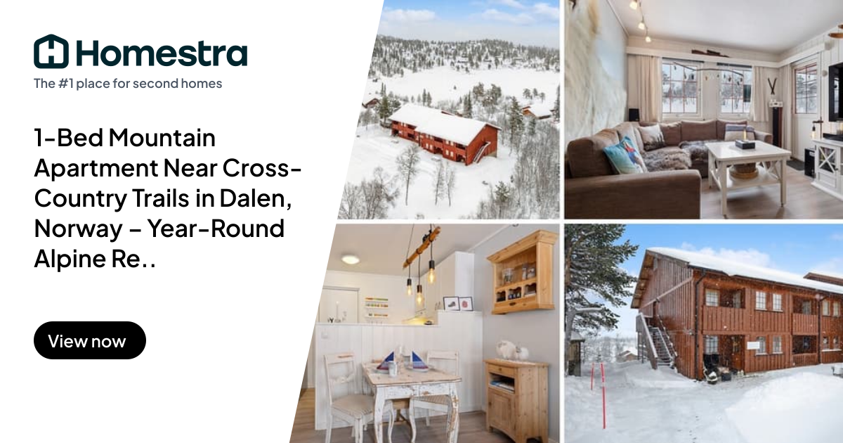 1-Bed Mountain Apartment Near Cross-Country Trails in Dalen, Norway ...